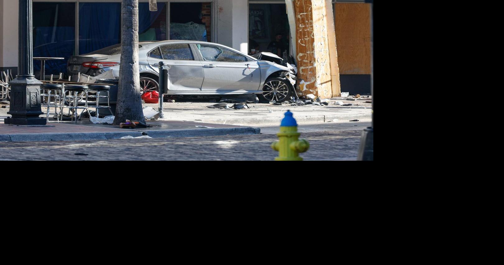 A car fleeing police slams into a bar in Florida, killing 4 and injuring 11