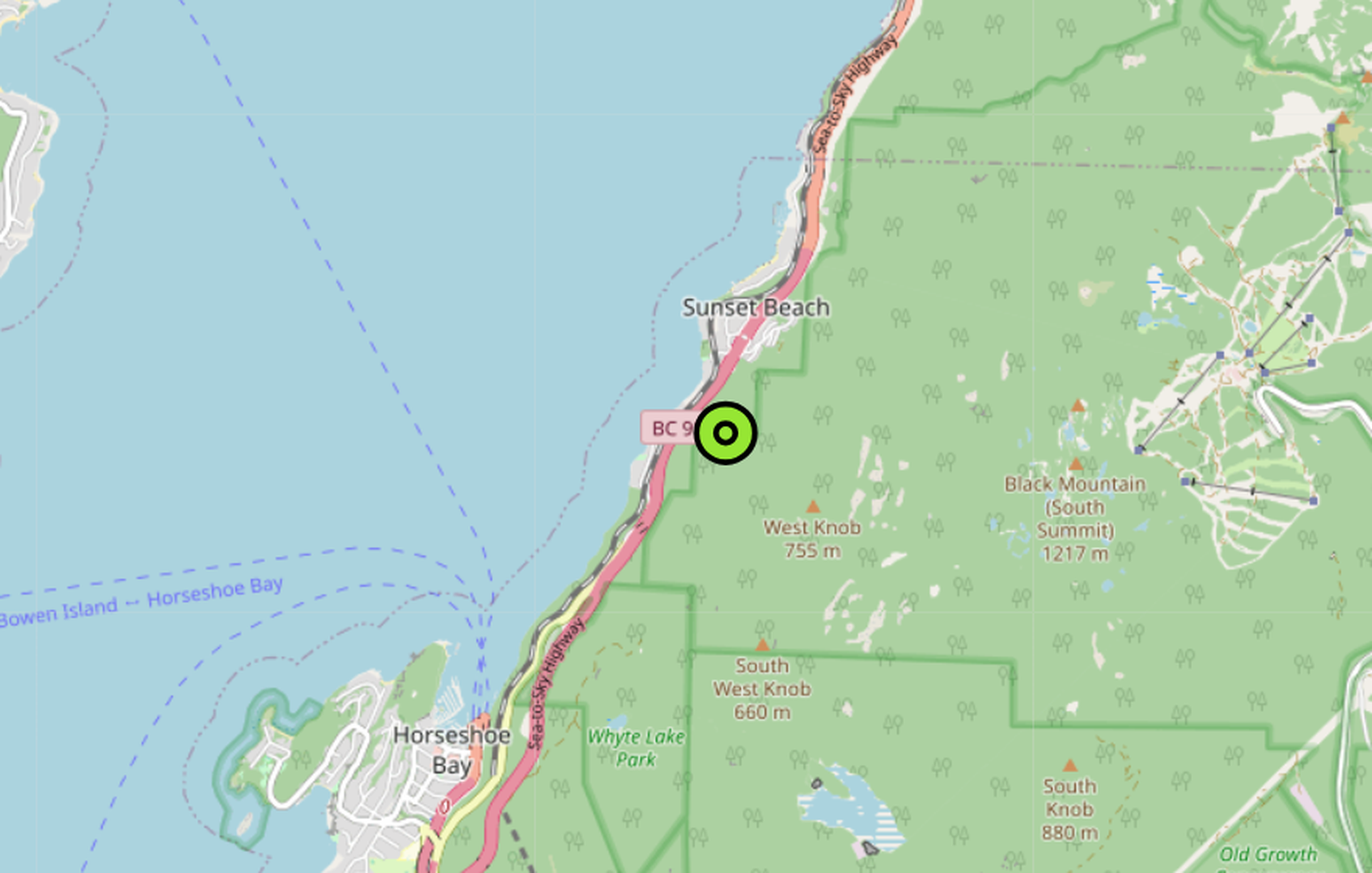 Update: Wildfire near Sunset Beach in West Vancouver under control