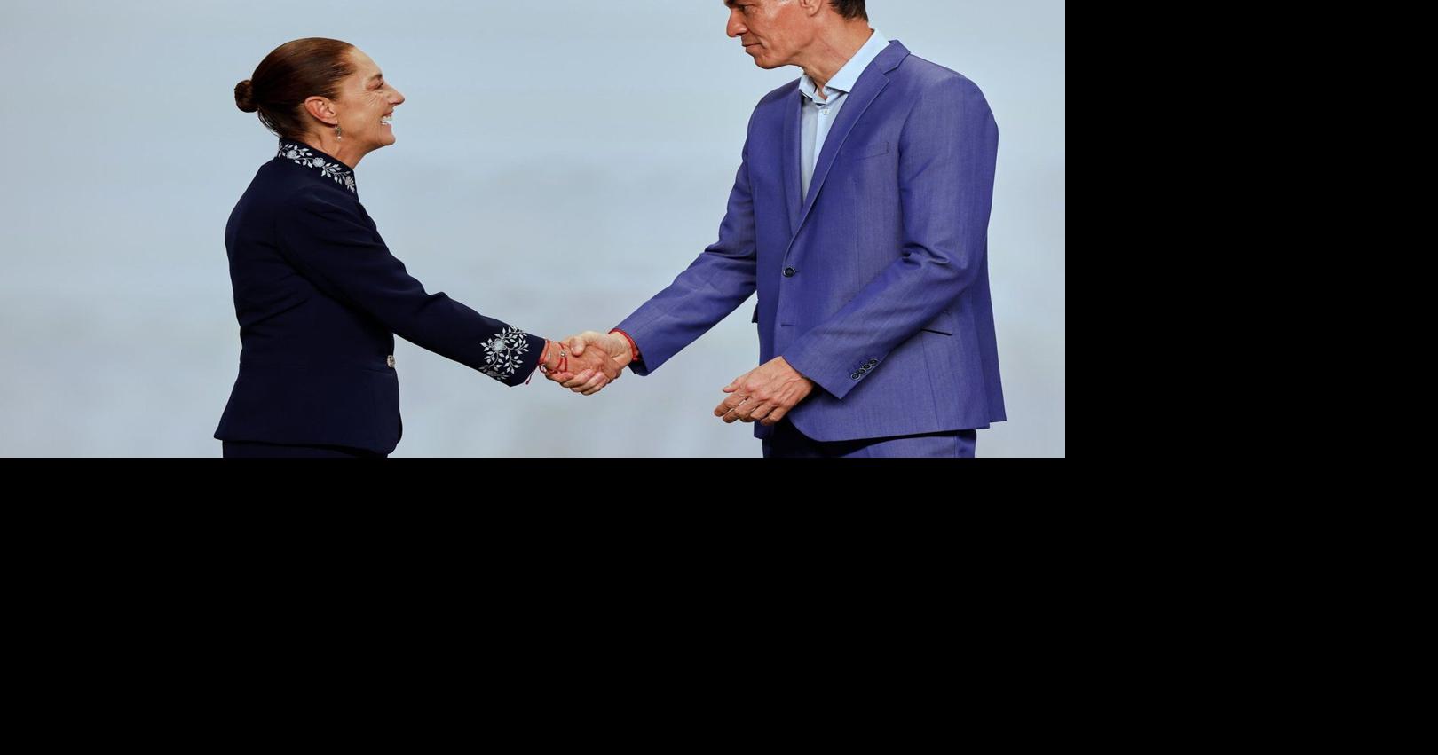 With a handshake, Spain and Mexico put diplomatic tussle over their ...