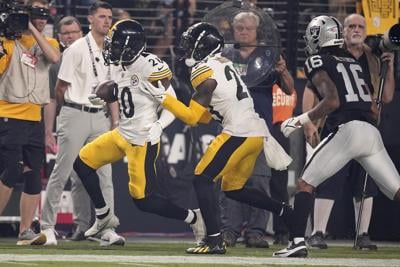 Pickett throws 2 TDs, as Steelers hold on to beat Raiders 23-18