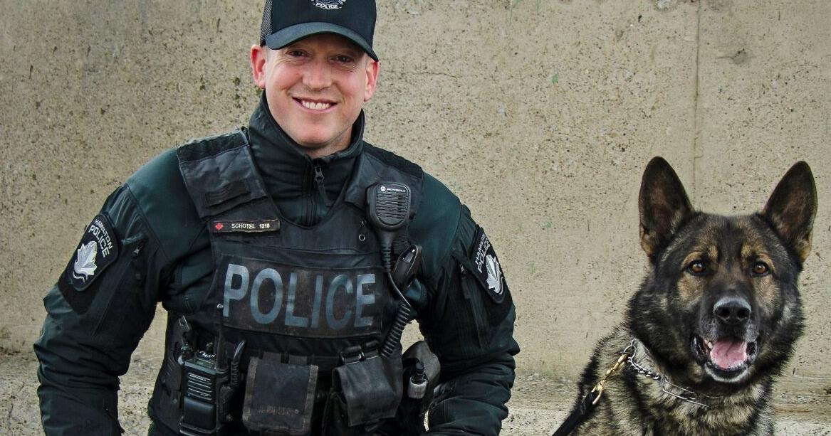 From Aylmer Parkette to Battlefield Park, Const. Steve Schotel and his dog, Radar, followed the scent for over an hour, braving cold water, dirt paths, the escarpment and darkness