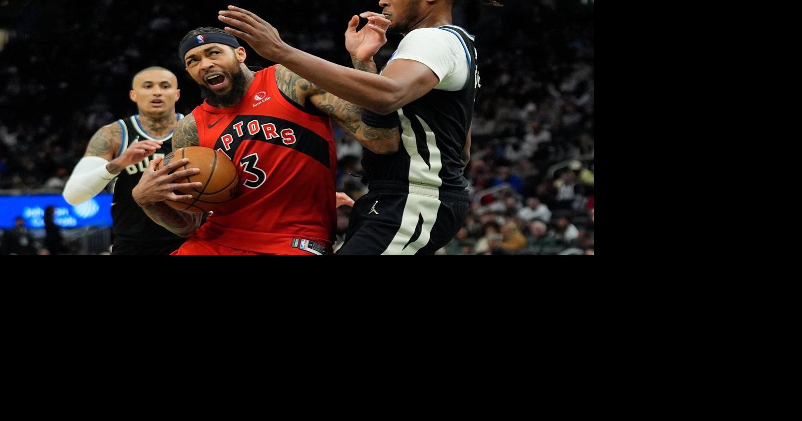 Raptors snap Bucks' three-game streak with 122-94 road win
