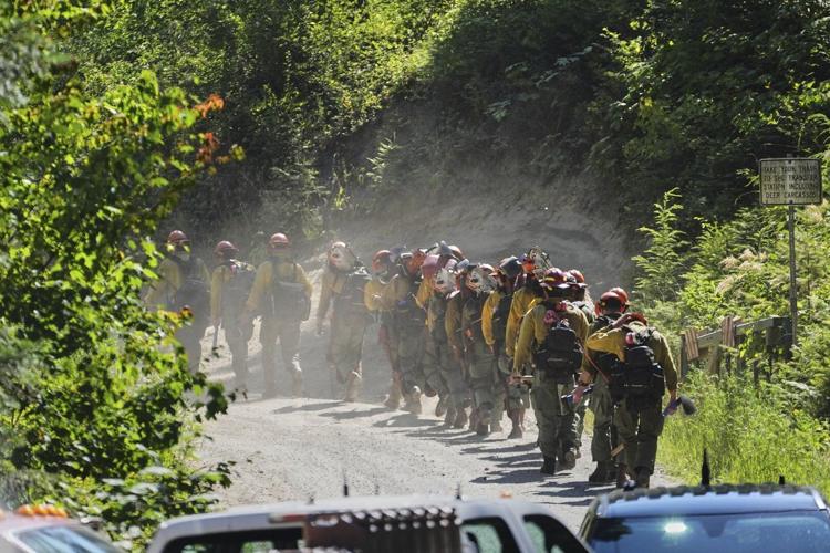Photos at Canfield Mountain, Idaho, where firefighters came under ...
