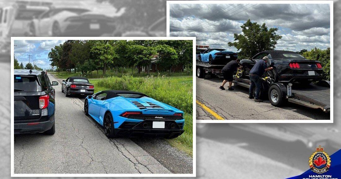 Lamborghini , Mustang caught speeding 40 km / h over limit