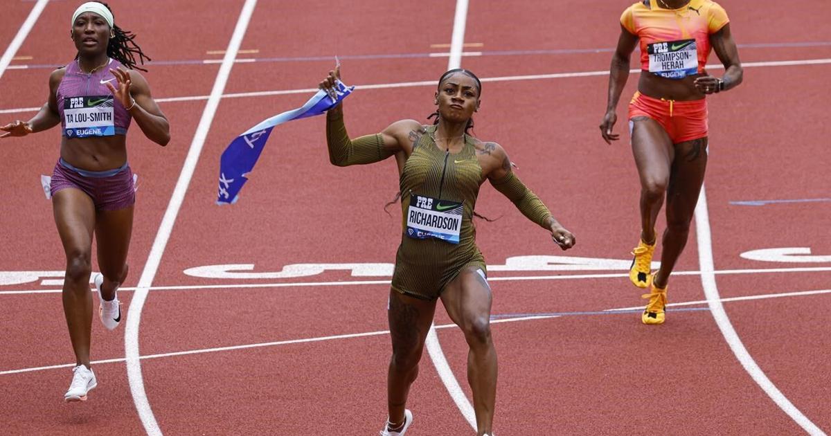 Sha'Carri Richardson wins 100, Beatrice Chebet sets world record in