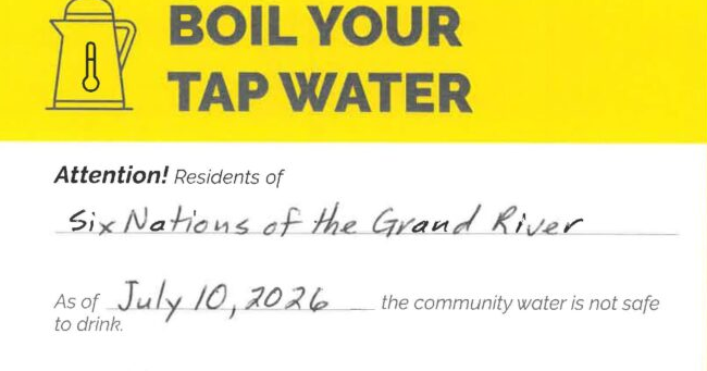 Six Nations water ‘not safe to drink,’ health officials say