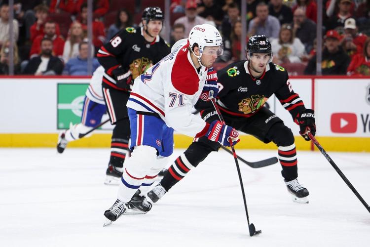 Choice Jake Jake Evans scores twice in the Canadiens' 4-1 victory over the Blackhawks