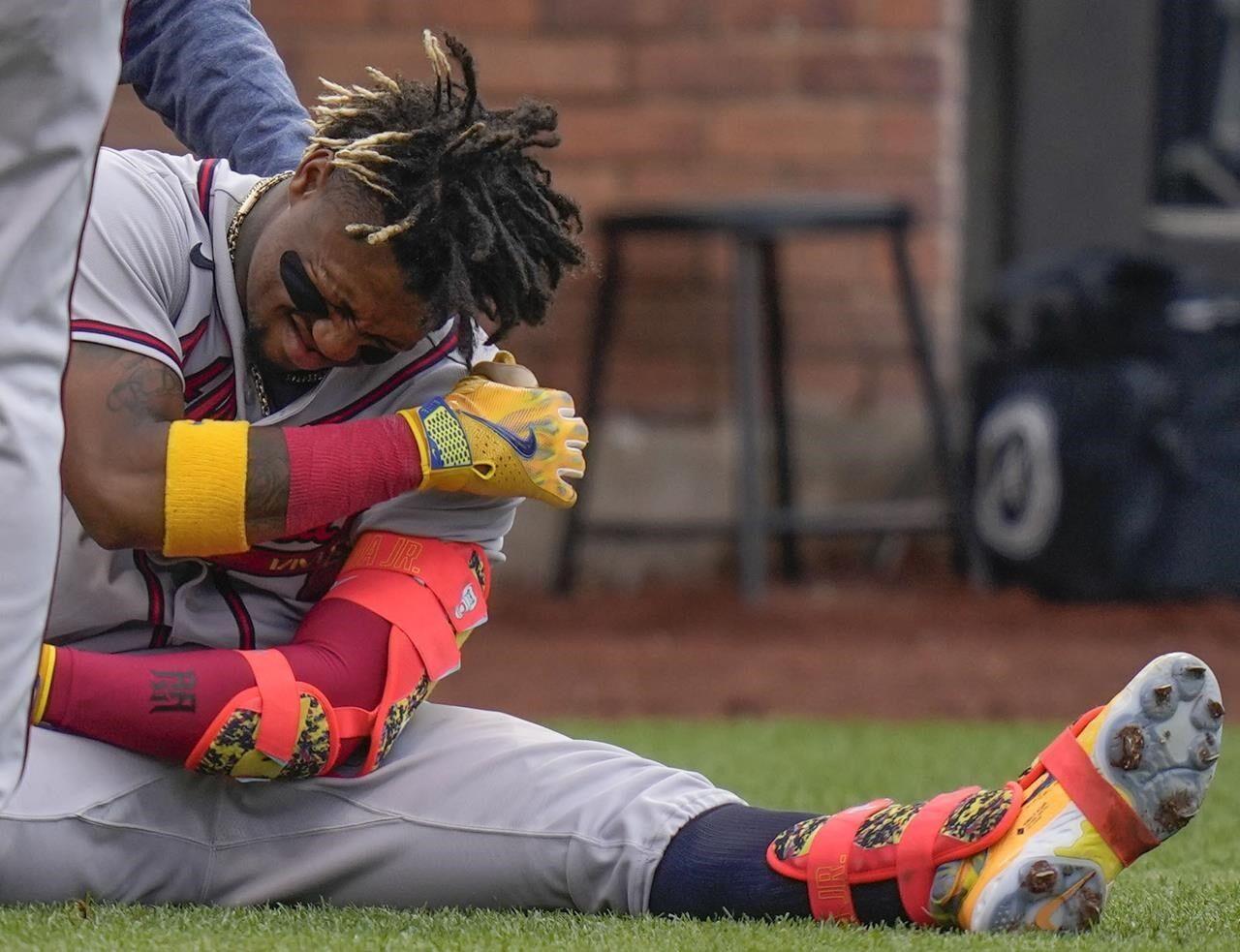 Braves' Ronald Acuña out of lineup vs Miami with right calf