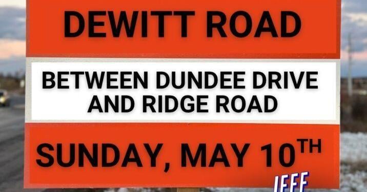 Dewitt Road to remain closed into next week after rock slide