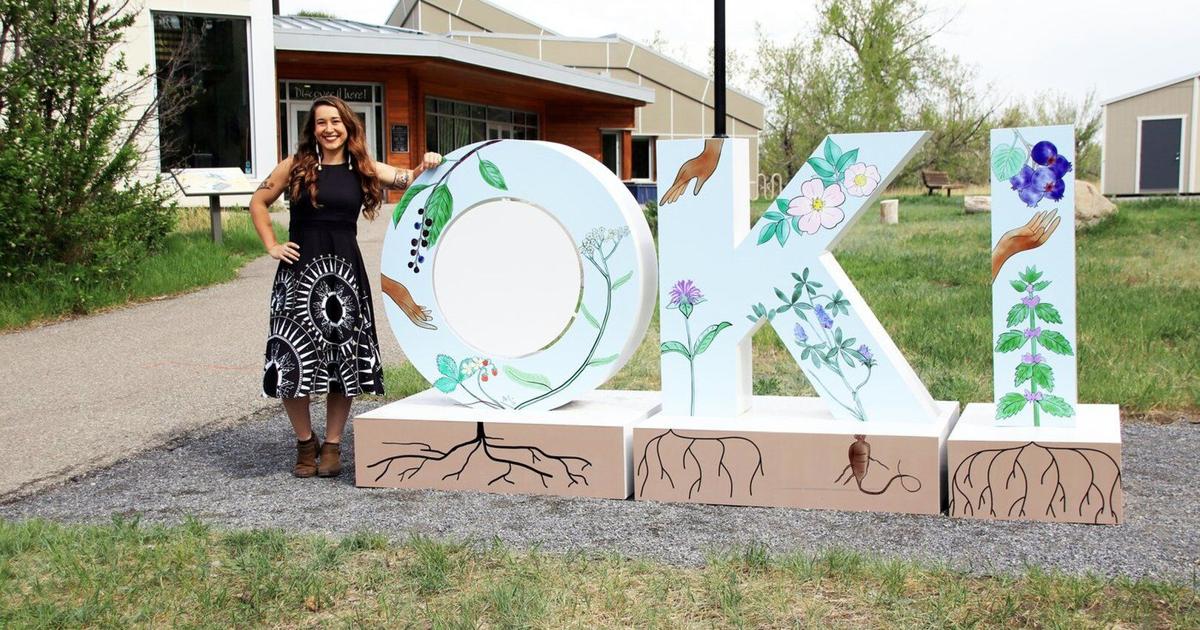 Oki Sign New 'Oki' signs welcome visitors in Blackfoot style