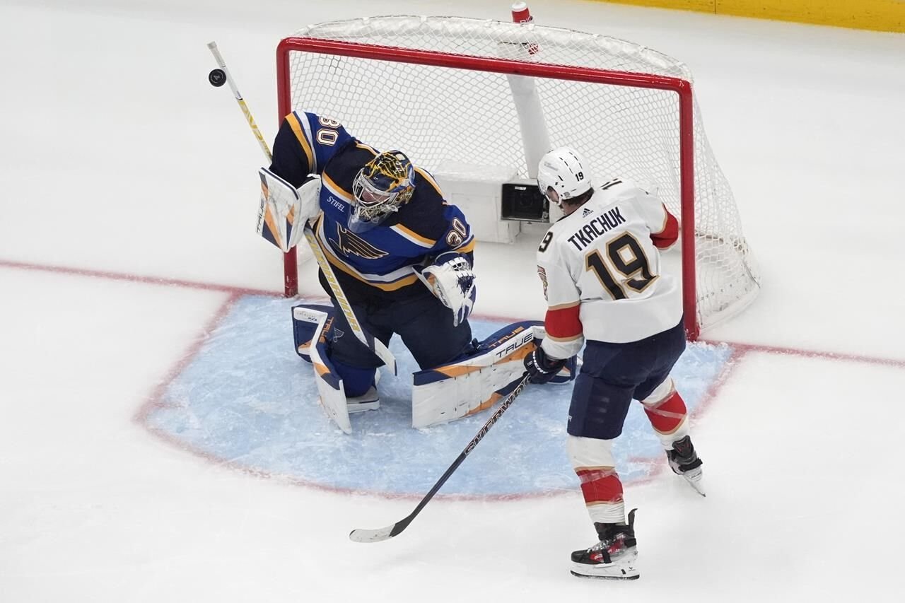 Tkachuk Scores Hat Trick To Help Panthers Beat Blues 5-1 For 8th ...