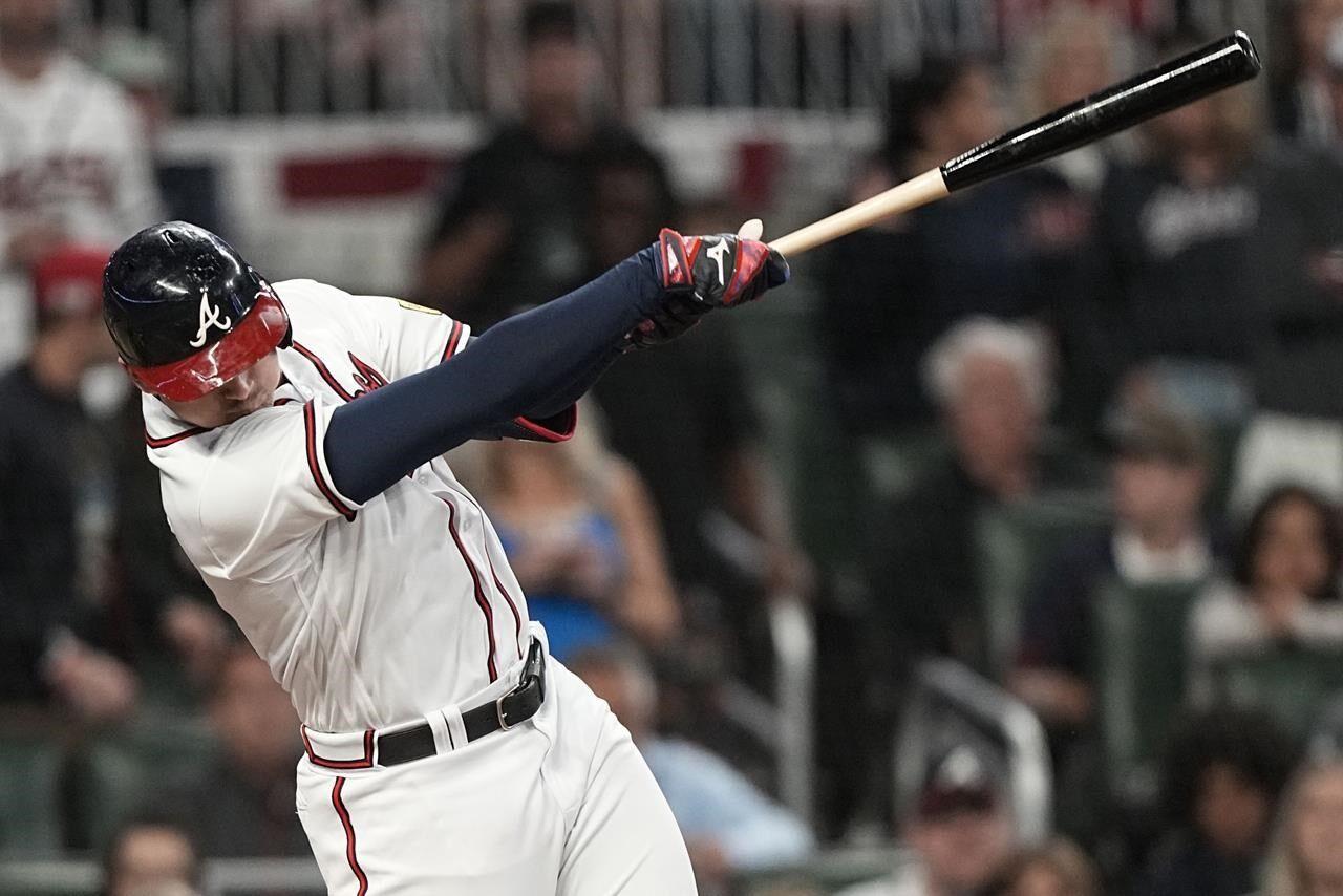 Braves rally past Phillies on d'Arnaud, Riley homers and game-ending double  play to even NLDS, National