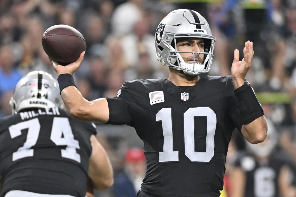 Jimmy Garoppolo working on chemistry with Raiders' receivers with Meyers in  concussion protocol