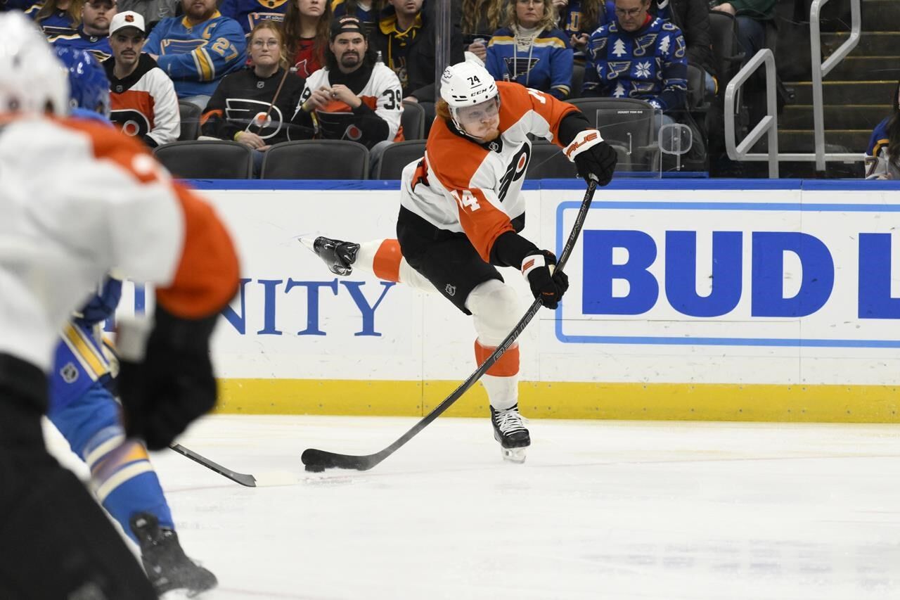 Michkov Scores In OT To Give Flyers 3-2 Victory Over Blues