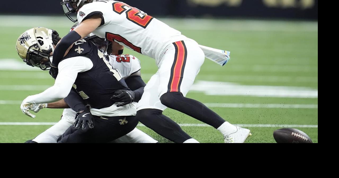 Saints receiver Chris Olave sidelined against Tampa Bay by an unflagged