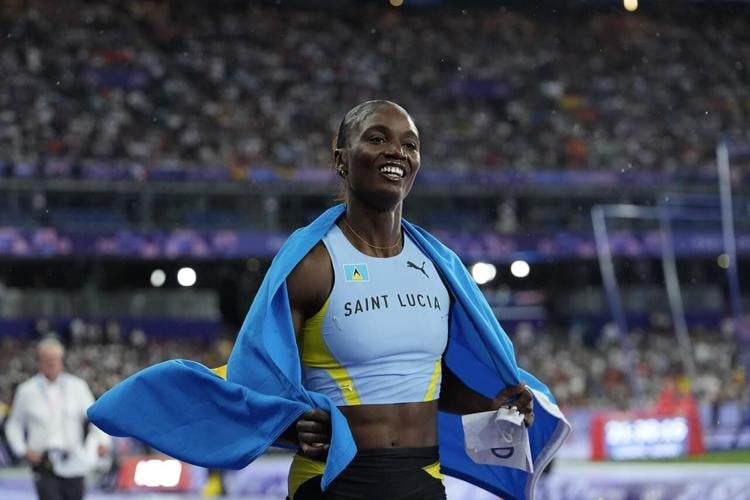 Julien Alfred wins 100 meter for St. Lucia's 1st Olympic medal