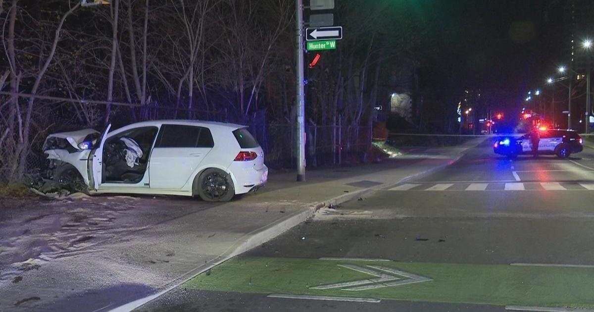 Three young men critically injured after car slams into concrete barrier