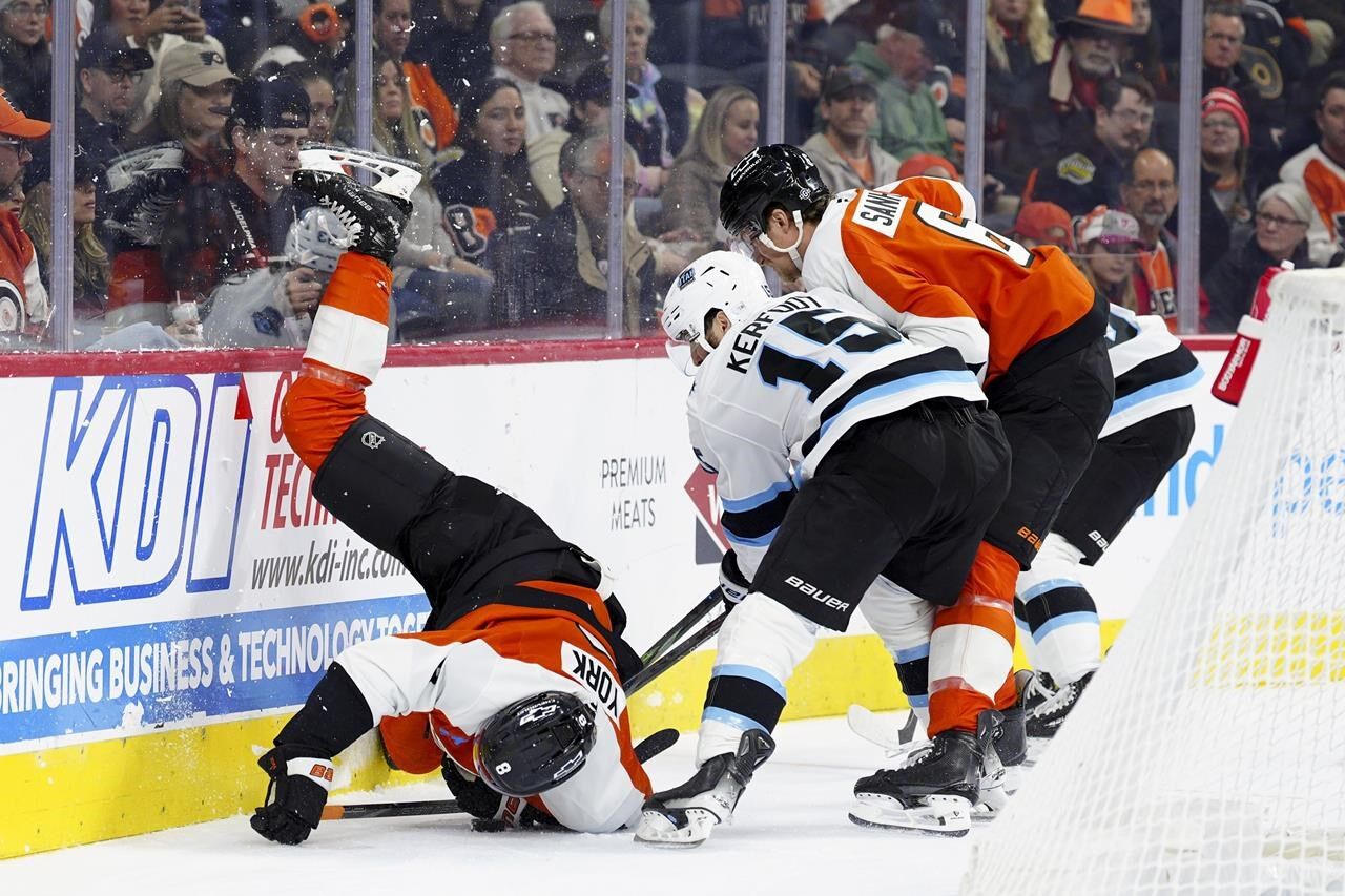 Logan Cooley Breaks Tie On Power Play, Helps Utah Beat The Flyers 4-2