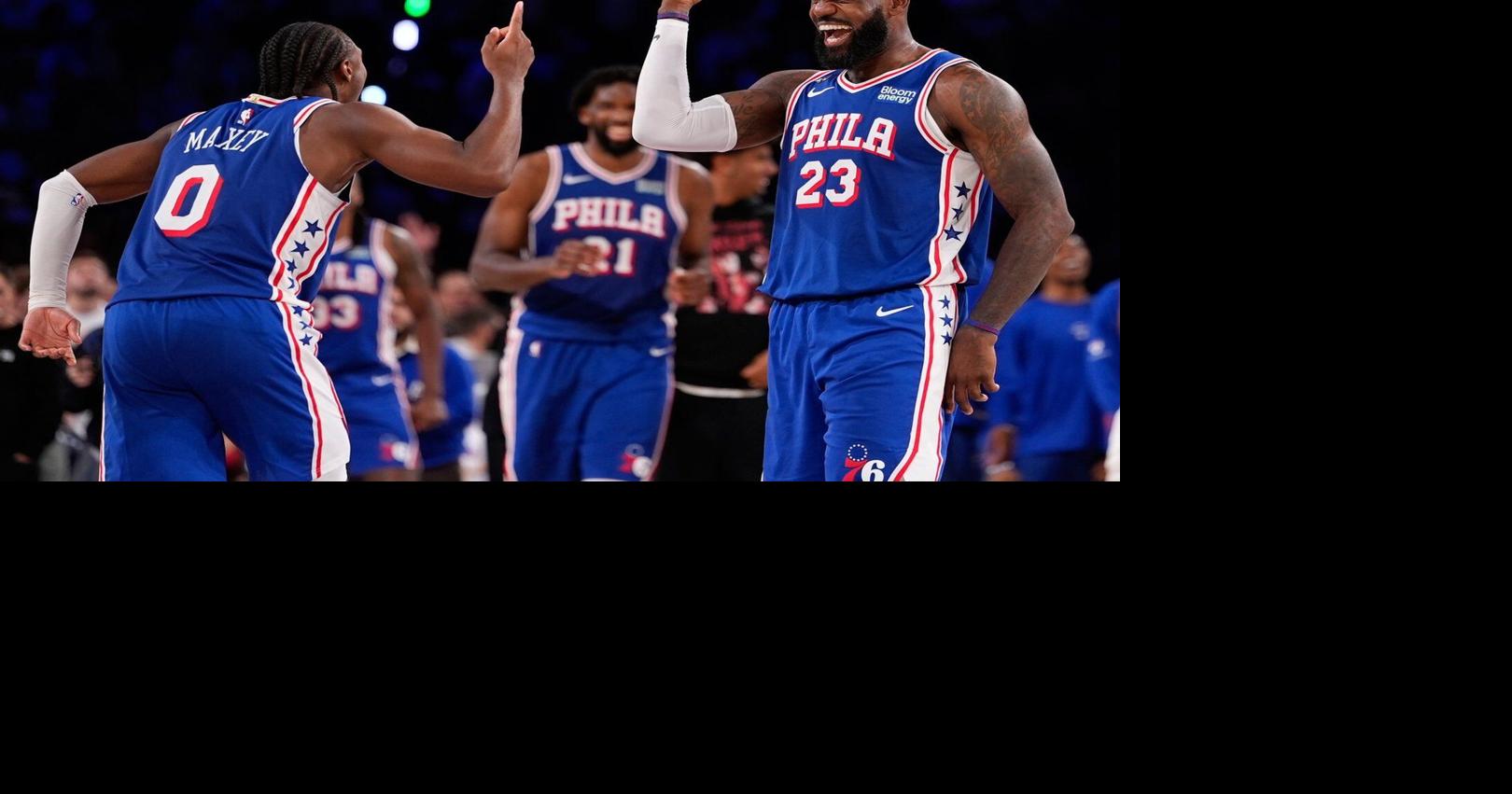 76ers flash fight, star power, as Maxey, James, Embiid power back from ...