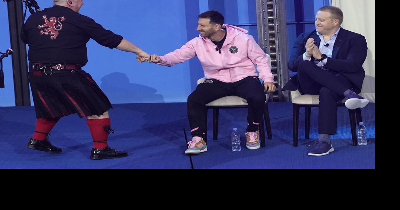 Lionel Messi and Inter Miami show off new jersey, help christen a new ship