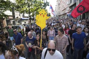 Thousands rally in Serbia and accuse police of brutality at anti-government demonstrations