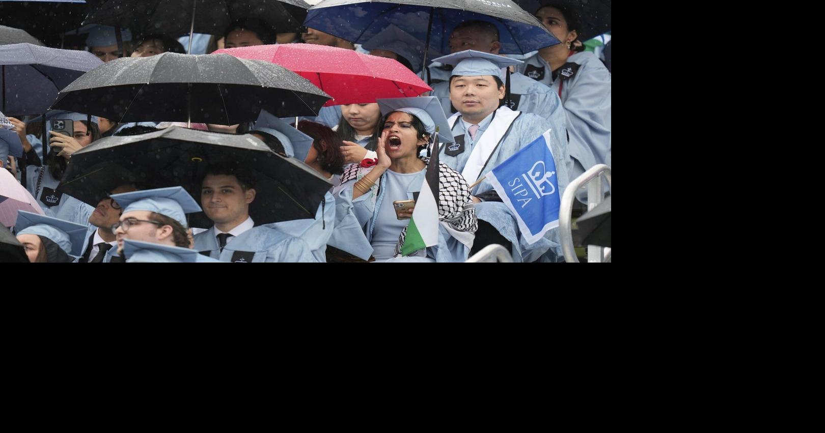 Over boos, Columbia University president notes Mahmoud Khalil's absence ...