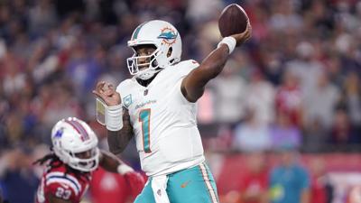 Tua Tagovailoa lifts Miami Dolphins past New England