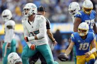 Hill, Tagovailoa too much for Chargers as Dolphins open with 36-34