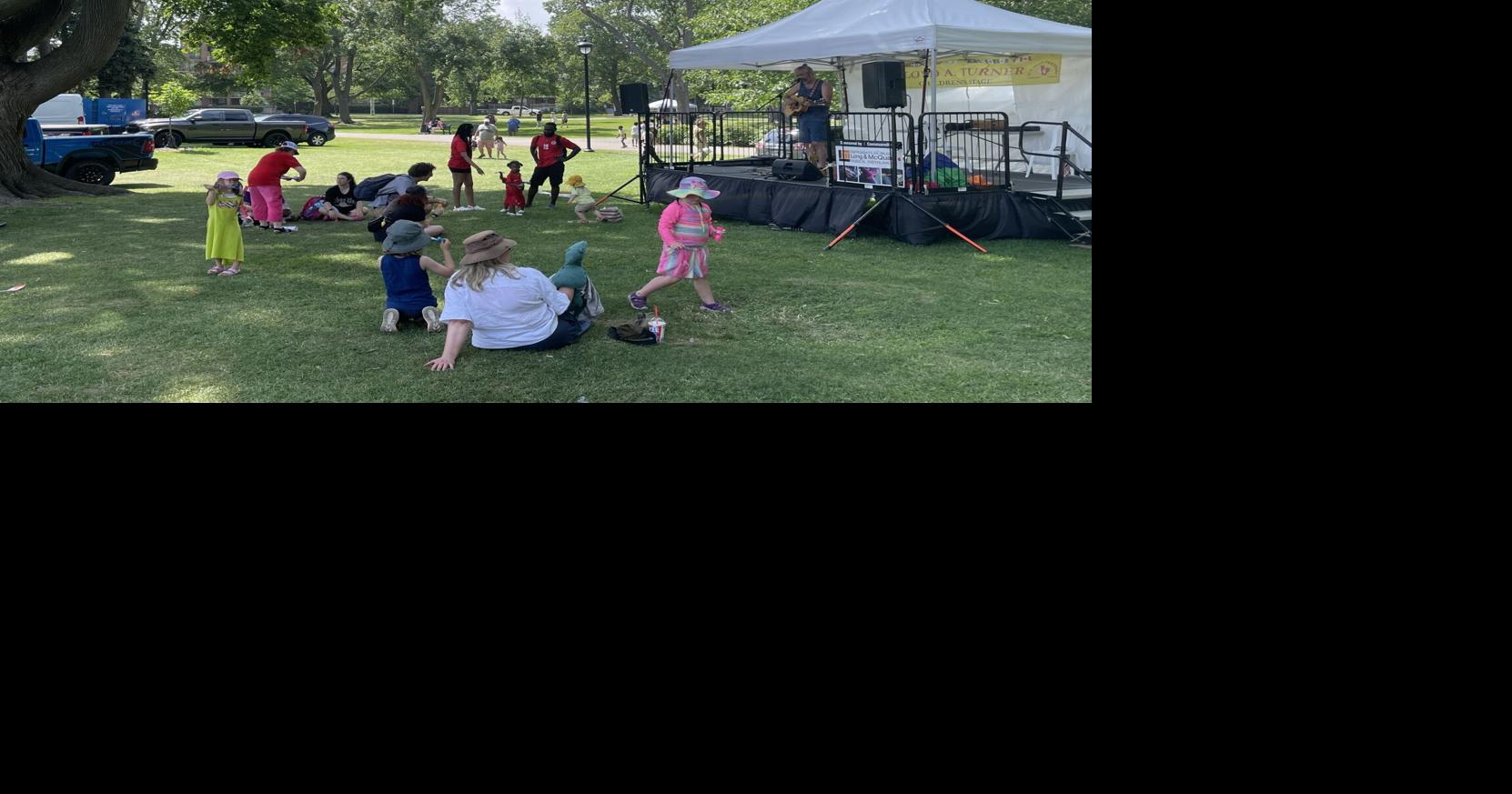 Many tried to stay in the shade, while those who were out in the sun to ride one of the rides or check out some of the artist vendors usually had a cold drink or ice cream cone in hand.