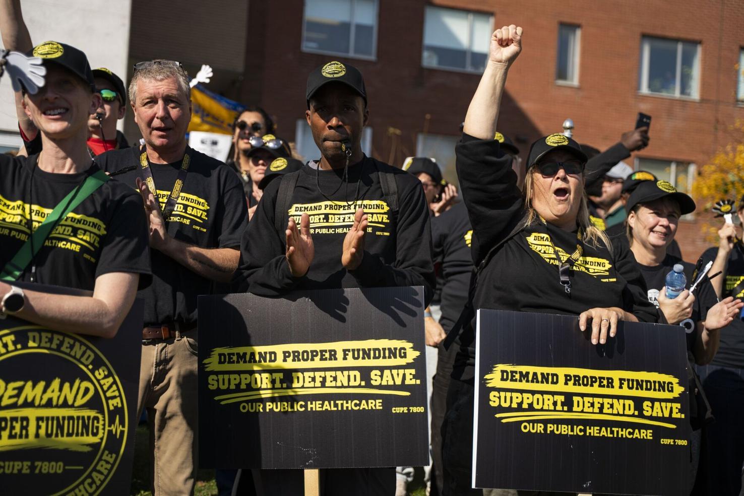 Justin Hamilton Hamilton hospital job cuts: CUPE rallies at General