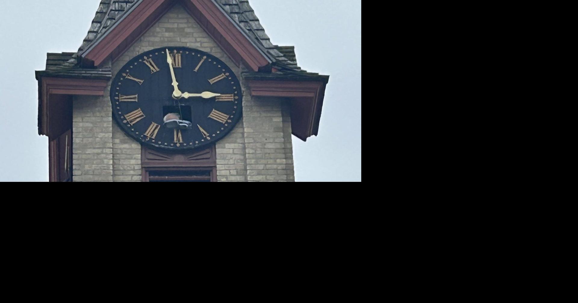 Library’s clock face complete again