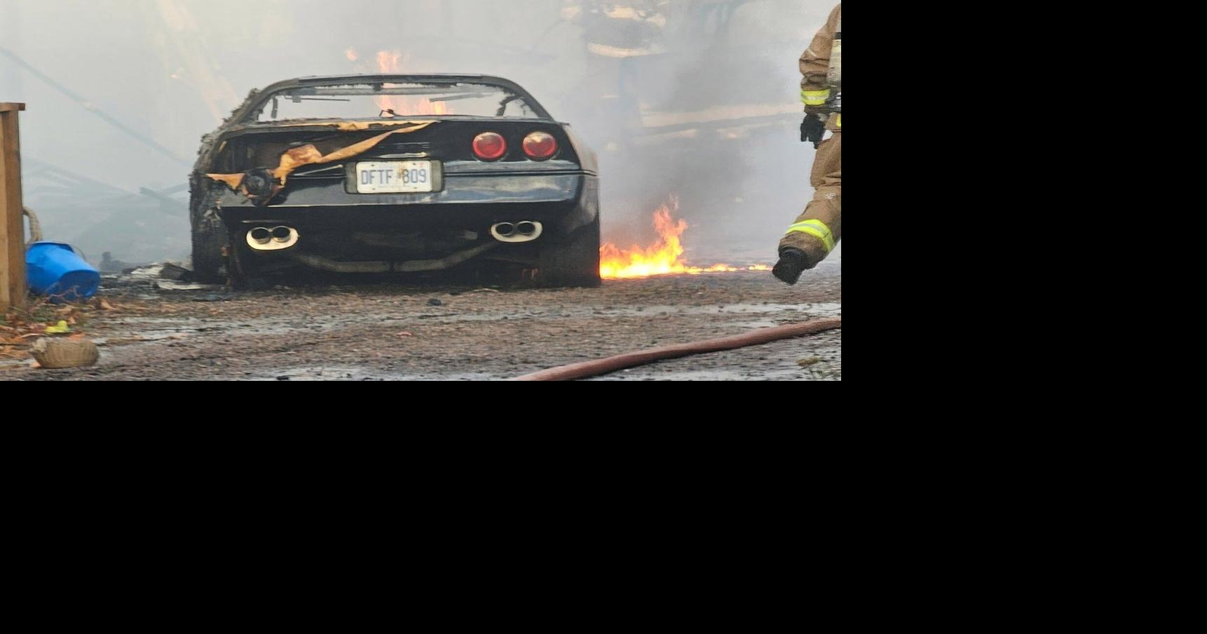 Five people displaced after fire spreads from garage