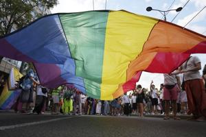 Pride march in Serbia condemns police violence at anti-government rallies, seeks LGBTQ+ rights