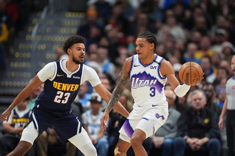 Out Rout Nuggets jump out to a 19-0 lead and rout the Jazz 135-112