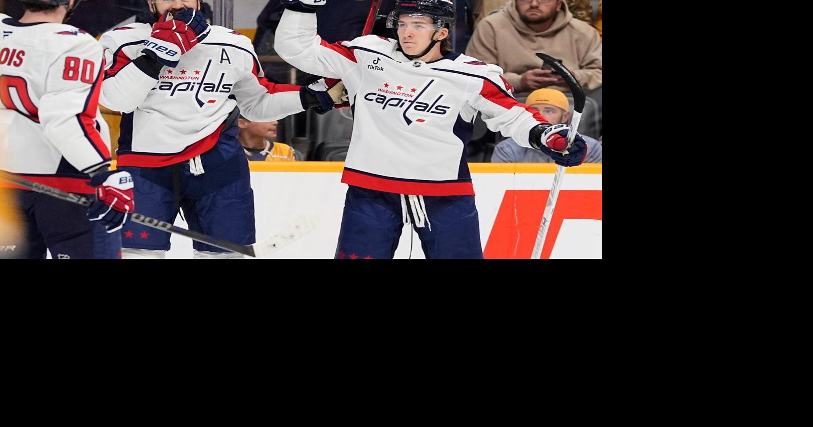 Cole Hutson scores twice as the Capitals beat the Predators 4-3