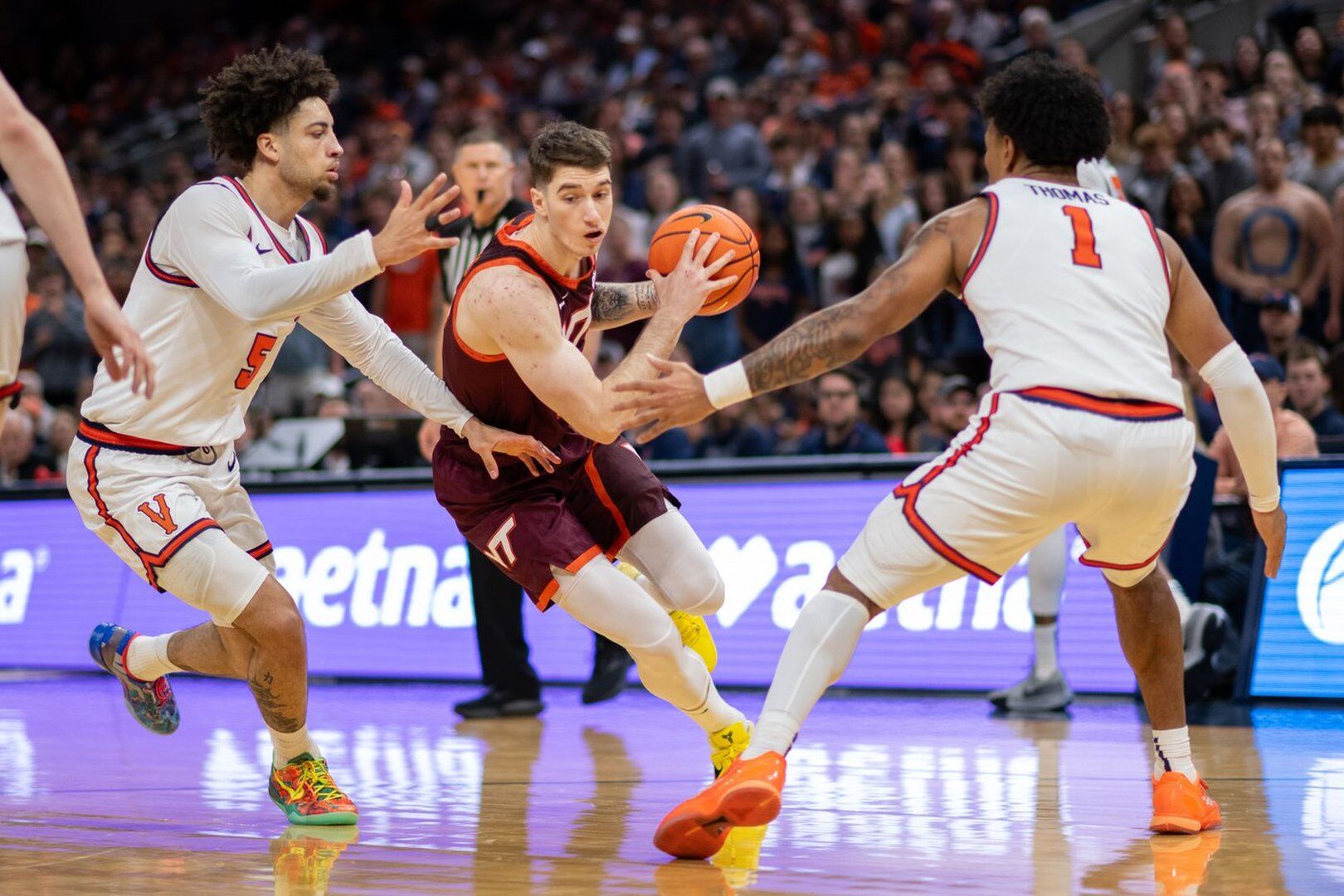 No. 13 Virginia holds off NCAA Tournament bubble team Virginia Tech for ...