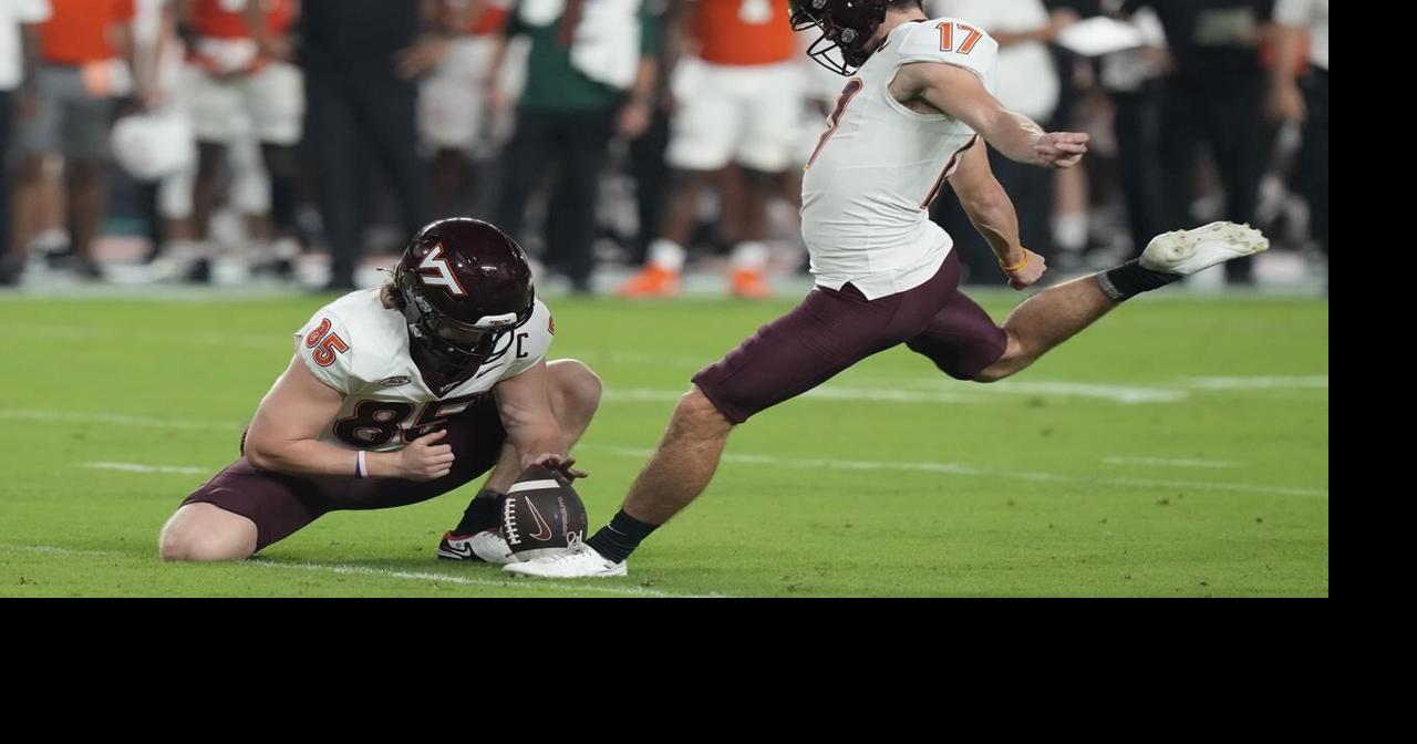 From way downtown! Twice! Virginia Tech, Miami kickers close 1st half ...