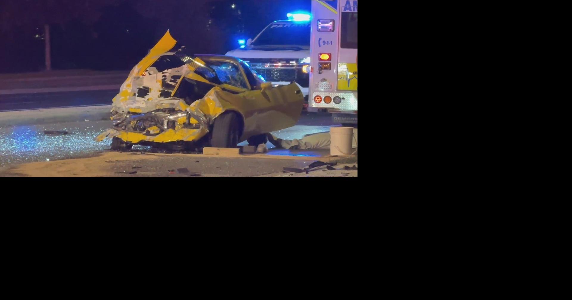 Police say 34-year-old was a passenger in yellow vintage sport coupe
