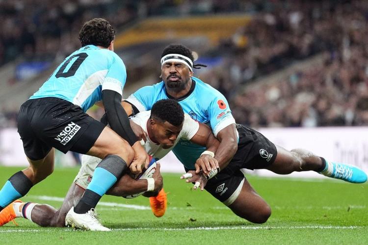 England pulls away late against Fiji for 9th straight win
