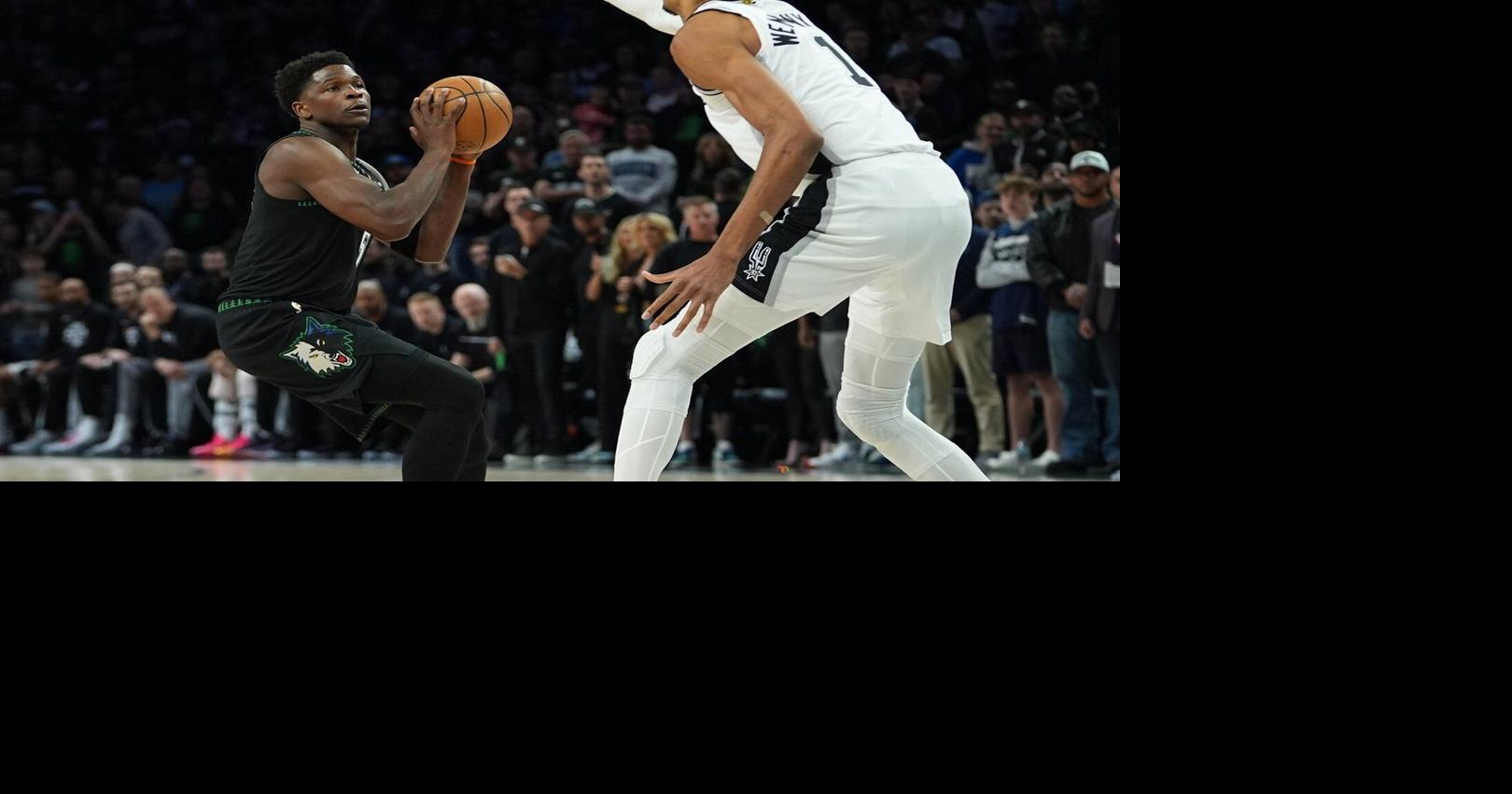 Wembanyama gets ejected early in Spurs-Wolves Game 4 for elbowing Reid ...