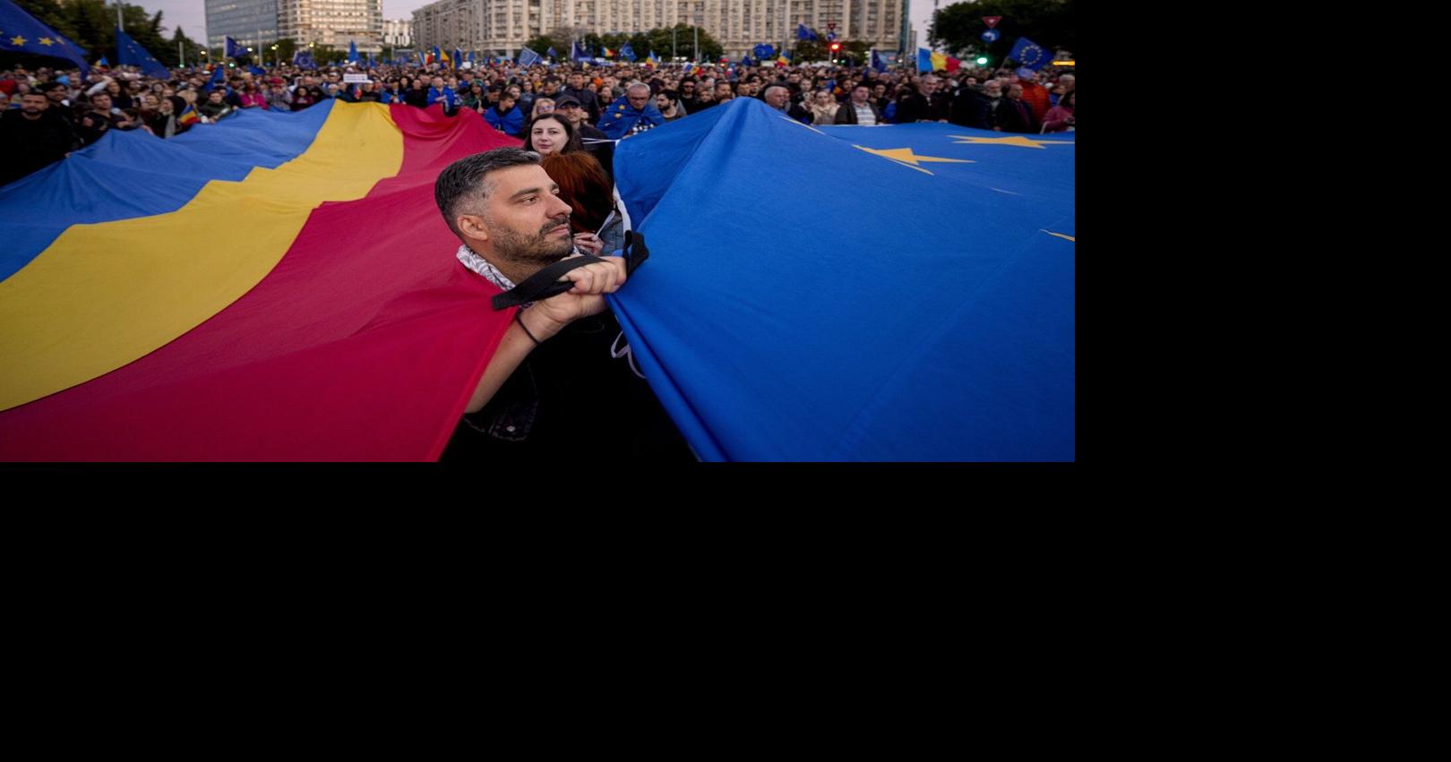 Thousands join a pro-EU rally in Romania’s capital as pivotal ...