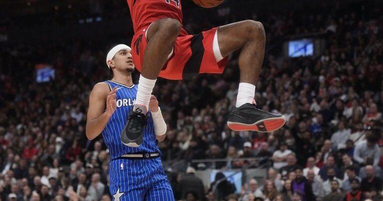 Scottie Barnes scores 28 as Raptors rout Magic 129-99 without Kawhi ...
