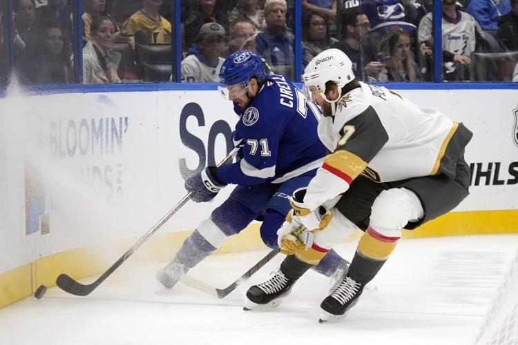 Kucherov scores with 55 seconds to play as Lightning rally for 43 win