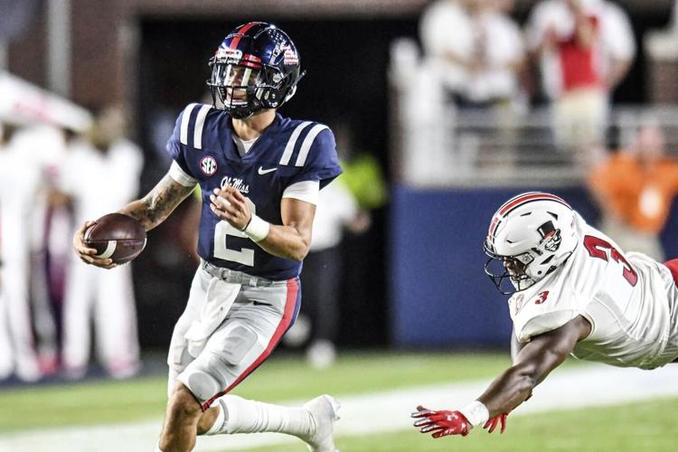 Corral throws 5 TDs, No. 20 Ole Miss beats Austin Peay 5417