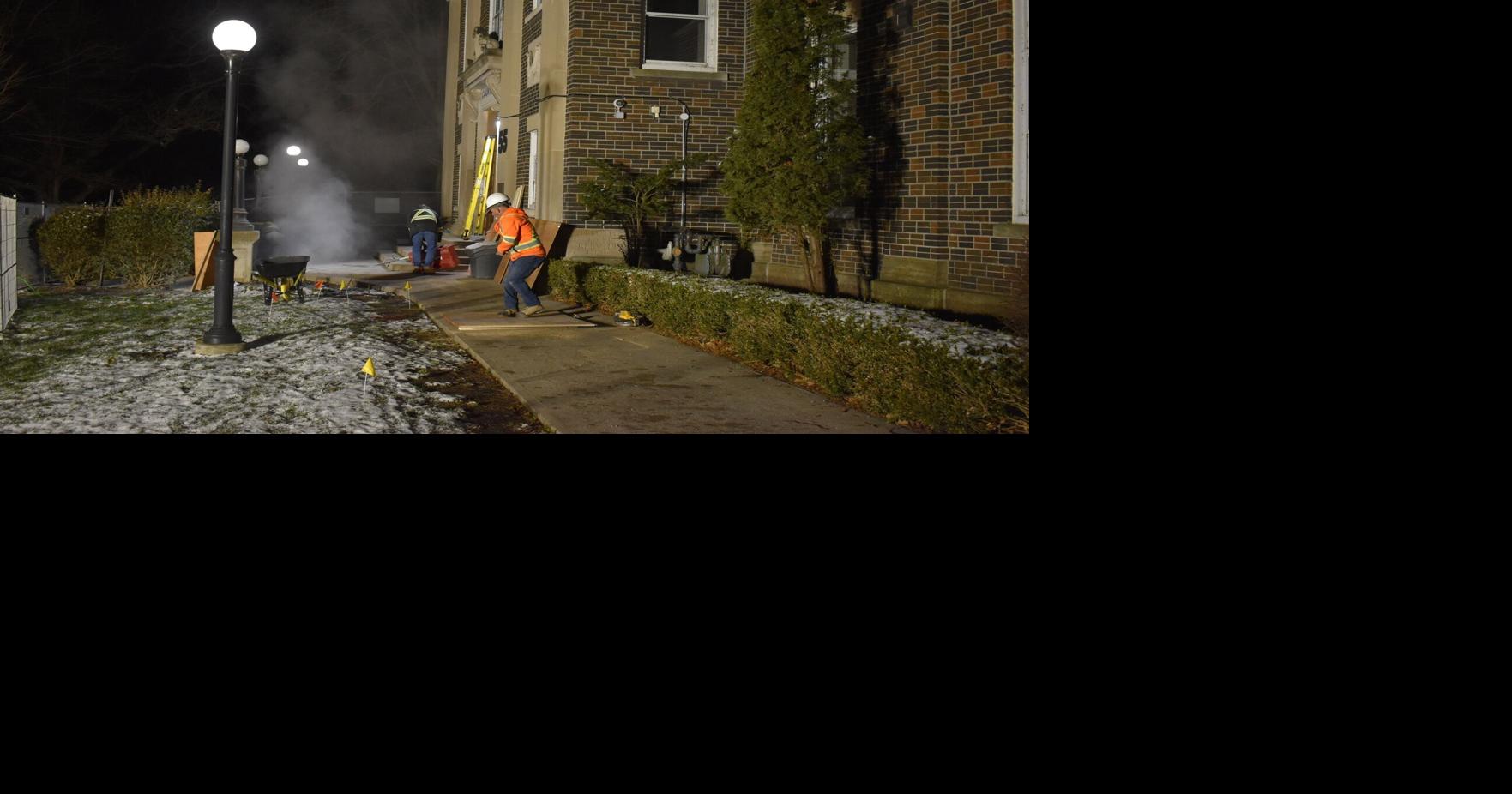 WHAT’S GOING ON HERE? Cayuga Courthouse front entrance