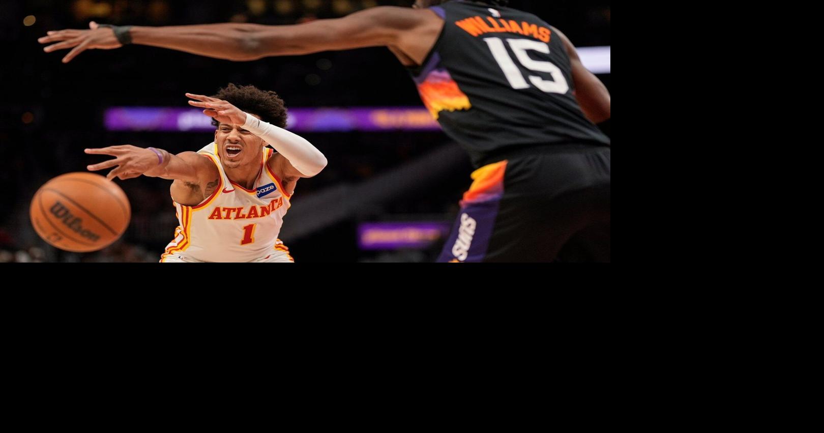Hawks rally to beat Suns 110-103 after Phoenix loses Devin Booker to injury