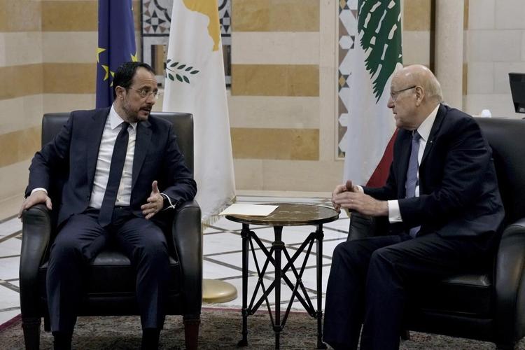 Cyprus president and Lebanese caretaker premier urge EU financial aid to curb migration from Lebanon