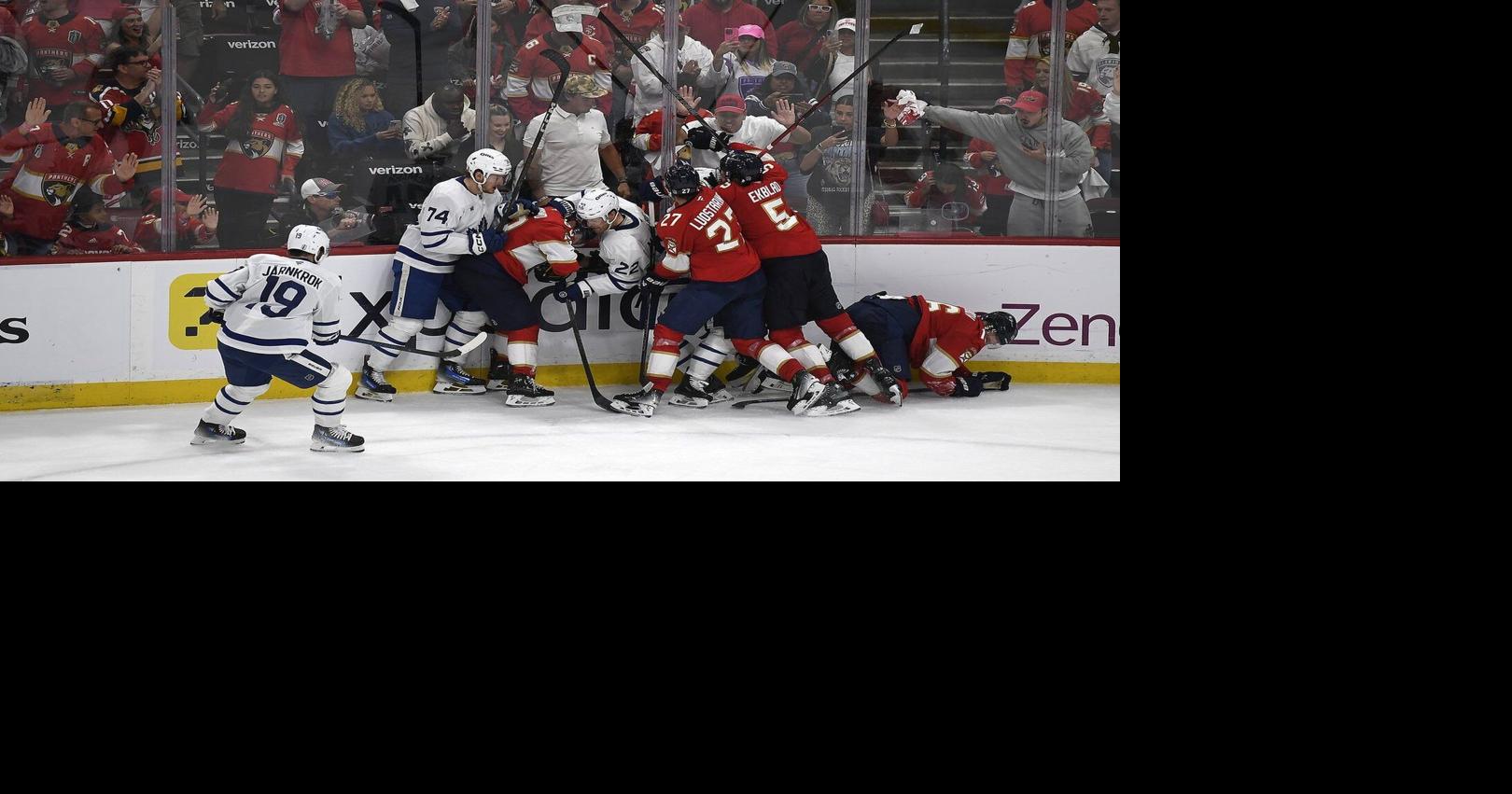 Leafs forward Domi fined $5,000 for late hit on Panthers captain Barkov