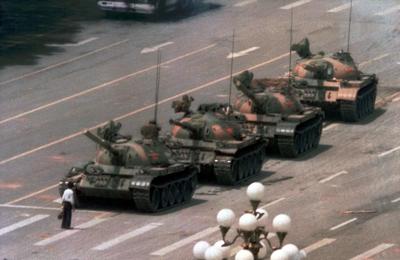 Tanks in Tiananmen Square