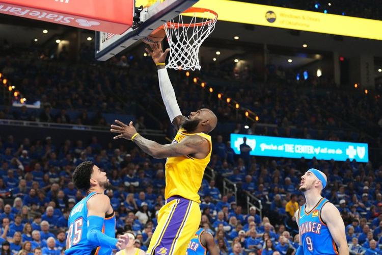 Holmgren has 24 points to help Thunder top Lakers 108-90 in Game 1 of ...